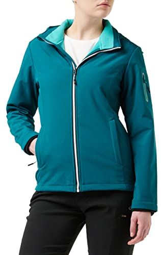 CMP Giacca In Softshell Da Donna Con Cappuccio Removibile, Deep Lake, XS