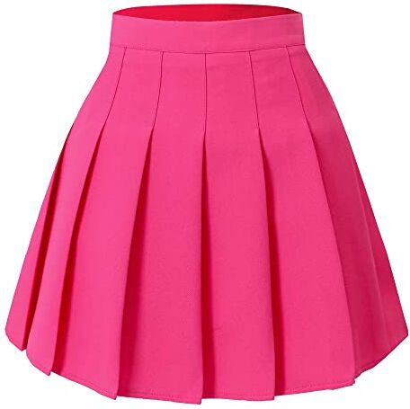 HOEREV Minigonna Pieghettata a Vita Alta Gonna Corta per Tennis Skateboard e Scuola per Donne e Ragazze EU 40 IT 46, XL,girovita 80 cm