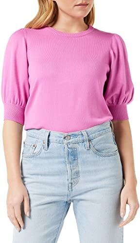 Minus Liva Knit Tee, T-Shirt Lavorata a Maglia Donna, Rosa (7211 Super Pink), M