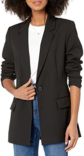 The Drop Blazer da Donna, Blake, Lungo, Nero, XXL