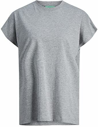 Jack & Jones JJXX Jxastrid SL Boxy Every Tee Noos T-Shirt, Chiaro Grigio Melange, XS Donna