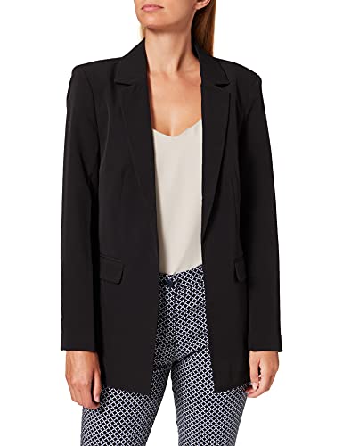 PIECES Pcbozzy Ls Loose Blazer Noos Bc Blazer, Nero (Black), M Donna