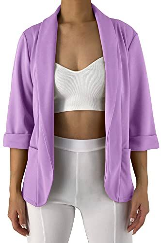 JOPHY & CO. Giacca Blazer Donna con Tasche (cod. ) (S, Lilla)