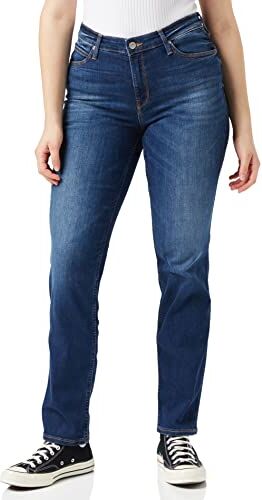 Lee Marion Straight, Jeans, Donna, Blue Night Sky, 32W / 33L