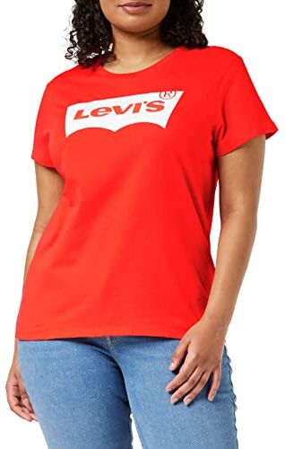 Levis The Perfect Tee Maglietta, Batwing Poppy Red, XS Donna