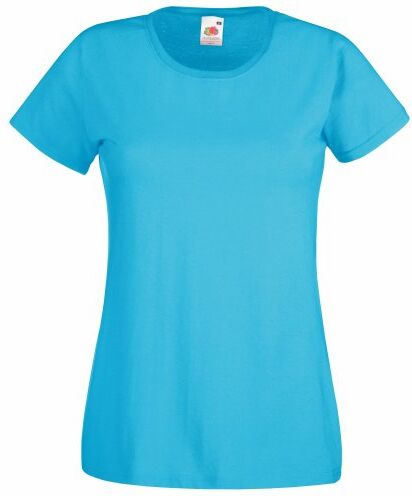 Fruit of the Loom Maglia Manica Corta Donna (M) (Azzurro)