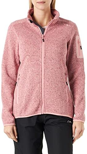 CMP Giacca in Knit-Tech da Donna con Cappuccio Fisso, Peach-Desert Rose, 46