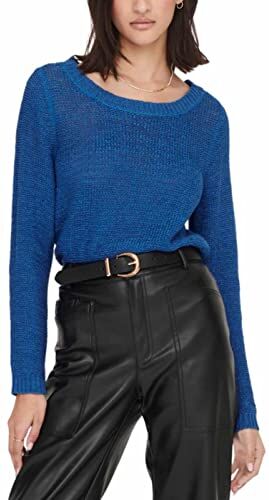 Only Onlgeena XO L/S Knt Noos-Maglione Lavorato a Maglia, Directoire Blue, M Donna