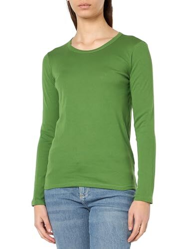 United Colors Of Benetton T-Shirt M/L , Verde Bosco 2G3, S Donna