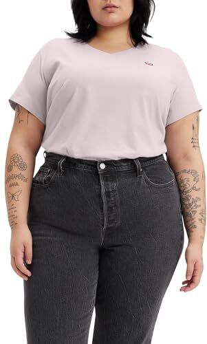 Levis Plus Size V-neck Tee, T-shirt Donna, Mauve Chalk, 1XL