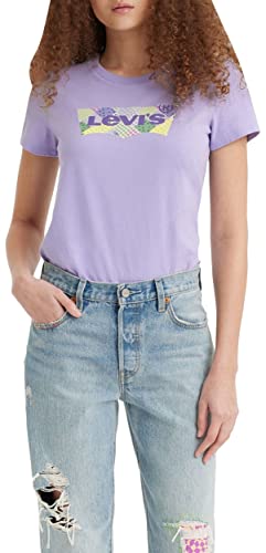 Levis The Perfect Tee Maglietta, Quilt Logo Persian Violet, L Donna