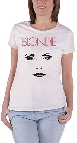 Blondie T Shirt Staredown Debbie Harry Logo Nuovo Ufficiale da Donna Skinny Fit Size S