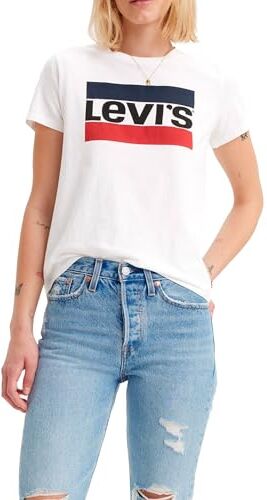 Levis The Perfect Tee Maglietta, Sportswear Logo White, XL Donna