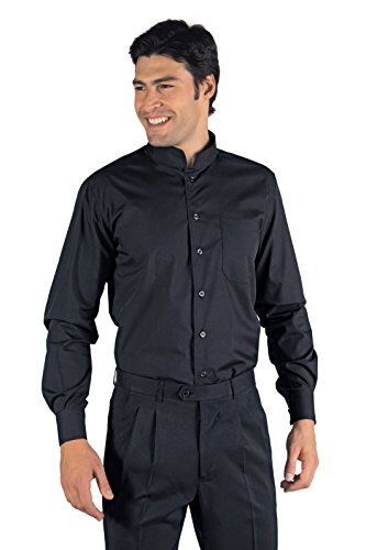 Isacco Dublino Unisex Camicia, Taglia XL, Nero