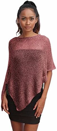 Unique Poncho Coprispalle da Donna Elegante da Cerimonia o Sera Poncho Donna in Rete di Viscosa Termica con Essenza di Fiore di Ciliegio (Goji)