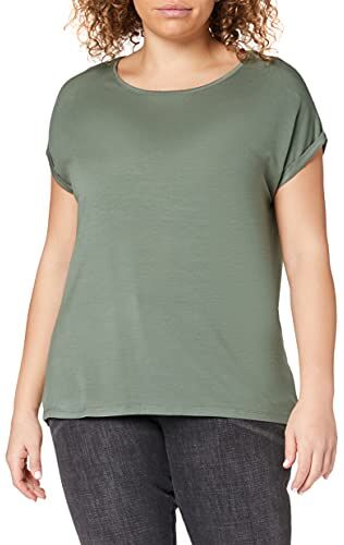 Vero Moda Vmava Plain SS Top Ga Noos Maglietta, Verde (Laurel Wreath), M Donna