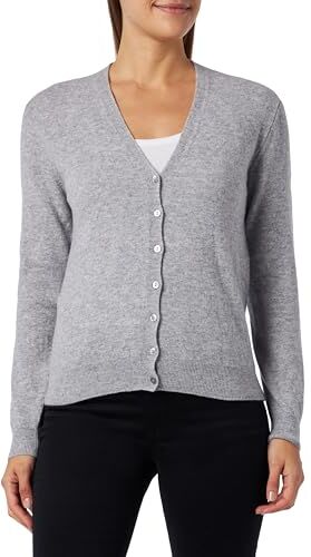 United Colors Of Benetton Cardigan M/L  Manica Lunga, Grigio 501, S Donna