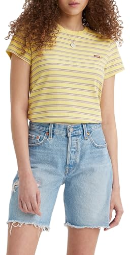 Levis Perfect Tee, Donna, Cool Stripe Powdered Yellow, XS