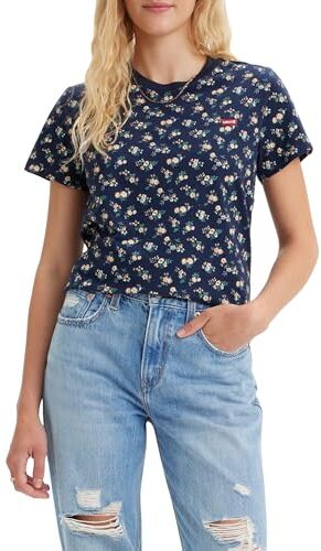 Levis Perfect Tee, Donna, Picnic Ditzy Naval Academy, XS