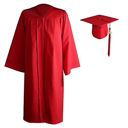 EULLA Uniforme di Laurea, Rosso, Adult Size 42 Unisex