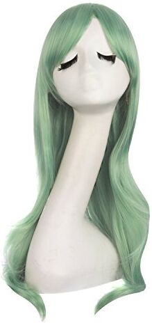 MapofBeauty 70cm/ 28 Pollice Lungo Ricci Donna Ricci Parrucche (Celadon Verde)