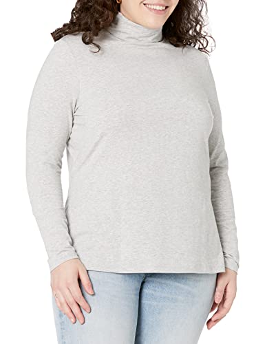 Amazon Essentials Maglione a Collo Alto a Maniche Lunghe (Disponibile in Taglie Forti) Donna, Grigio Puntinato, XS