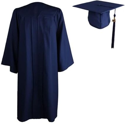 EULLA Uniforme di Laurea, Blu Navy, Adult Size 48 Unisex