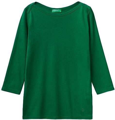 United Colors Of Benetton Maglia M/L , Verde Bosco 1U3, XS Donna