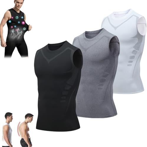 Ukisisi 2023 New Version Energxcel Ionic Shaping Vest,gfouk menionic tourmaline posture corrector vest, Energxcel Ionic Shaping Sleeveless T-Shirt