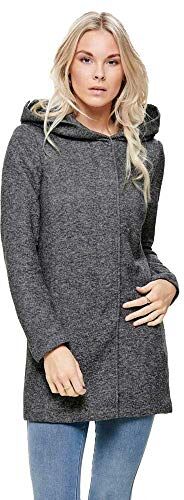 Only Coat Coat with hood Dark Grey Melange s Dark Grey Melange S