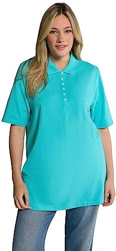 ULLA POPKEN Polo, abbottonatura in Velluto, Regolare, Mezza Manica T-Shirt, Theodore River (Colore di Ricambio), 68-70 Donna