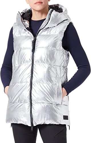 CMP Gilet da donna con cappuccio fisso, Silver, 46