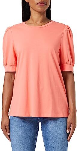 Vero Moda Vmkerry 2/4 O-neck Top Vma Jrs Noos, T-shirt Donna, Georgia Peach, M