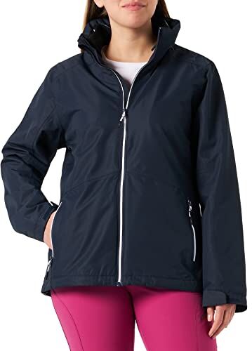 CMP , Giacca Donna Zip Hood Staccabile Inn.Jacket, Black Blue, XXXXL