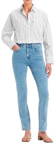 Levis 724 High Rise Straight, Jeans Donna, Blu (Middle Course), 32W / 32L