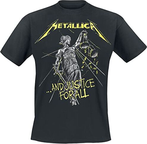 Metallica ...And Justice for all Tracklist Uomo T-Shirt Nero XXL 100% Cotone Regular