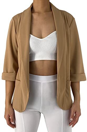 JOPHY & CO. Giacca Blazer Donna con Tasche (cod. ) (M, Camel)