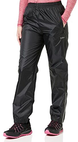 CMP Pantaloni Pioggia Da Donna, Nero, XS