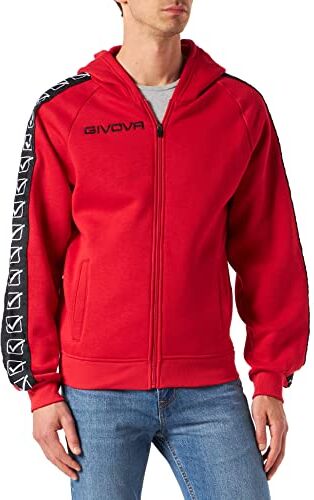 GIVOVA -0012-XL Felpa Full Zip Band, Rosso, XL