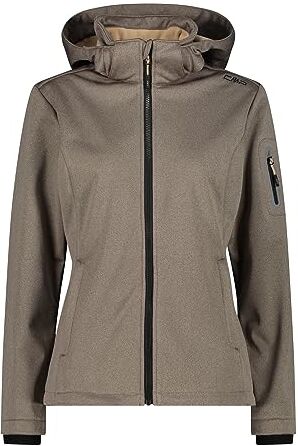 CMP , Giacca Donna Cappuccio Zip, Sesamo Mel-Nero, XXXXXL