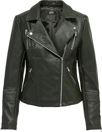 Only Onlgemma Faux Leather Biker Otw Noos Giacca, Rosin, 36 Donna