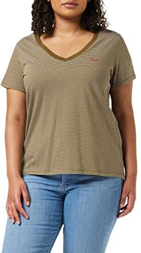 Levis Perfect V-neck, T-shirt Donna, Peppercorn Dark Olive, S