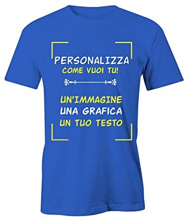 Puzzletee Maglietta Personalizzabile Blu Grafica Personalizza Logo Fotografia Disegno Testo Immagini Scritte Magliette Personalizzabili Uomo Donna