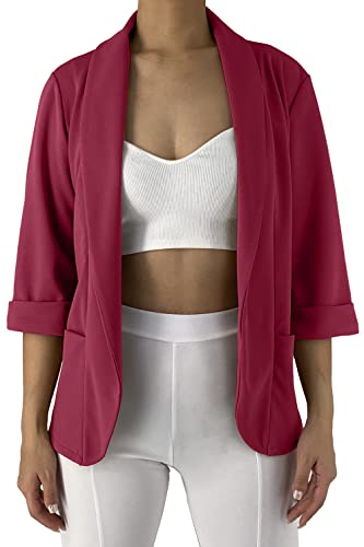 JOPHY & CO. Giacca Blazer Donna con Tasche (cod. ) (S, Bordeaux)