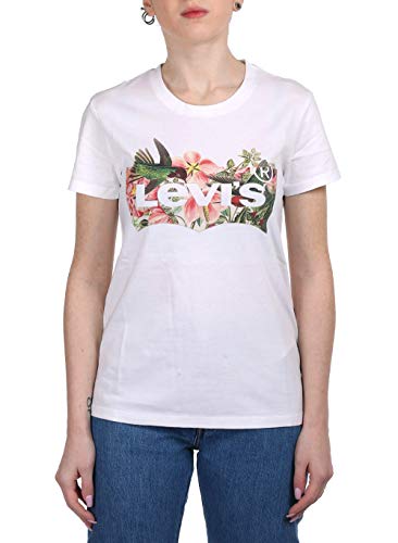 Levis The Perfect Tee Maglietta, Bianco (Hummingbird Batwing White), XS Donna