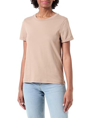 Vero Moda Vmpaula S/S-Maglietta Noos Top, Visone Argenteo, XS Donna