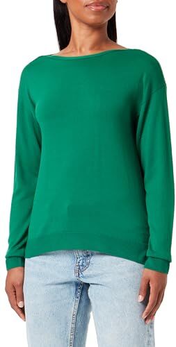 United Colors Of Benetton Maglia Sc Barca M/L , Maglione Donna, Verde Bottiglia 1U3, L