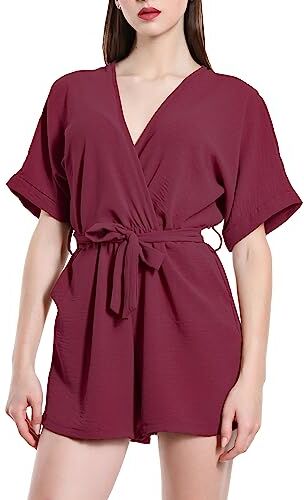 JOPHY & CO. Tuta Lunga Donna Scollo V (cod. ) (2XL, Bordeaux Corto)