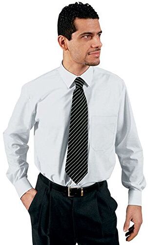 Isacco Camicia Uomo  Bianco, Bianco, 3XL, 65% Poliestere 35% Cotone, Manica Lunga