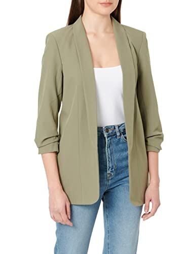 PIECES Pcboss 3/4 Blazer Noos, Blazer Donna, Verde Deep Lichen Green, XS